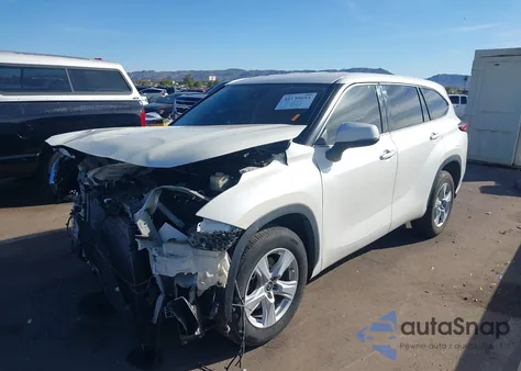 2021 Toyota Highlander L z USA, uszkodzony, nr VIN 5TDCZRAH0MS522593